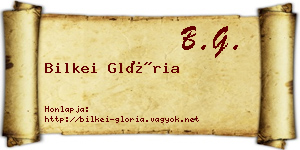 Bilkei Glória névjegykártya